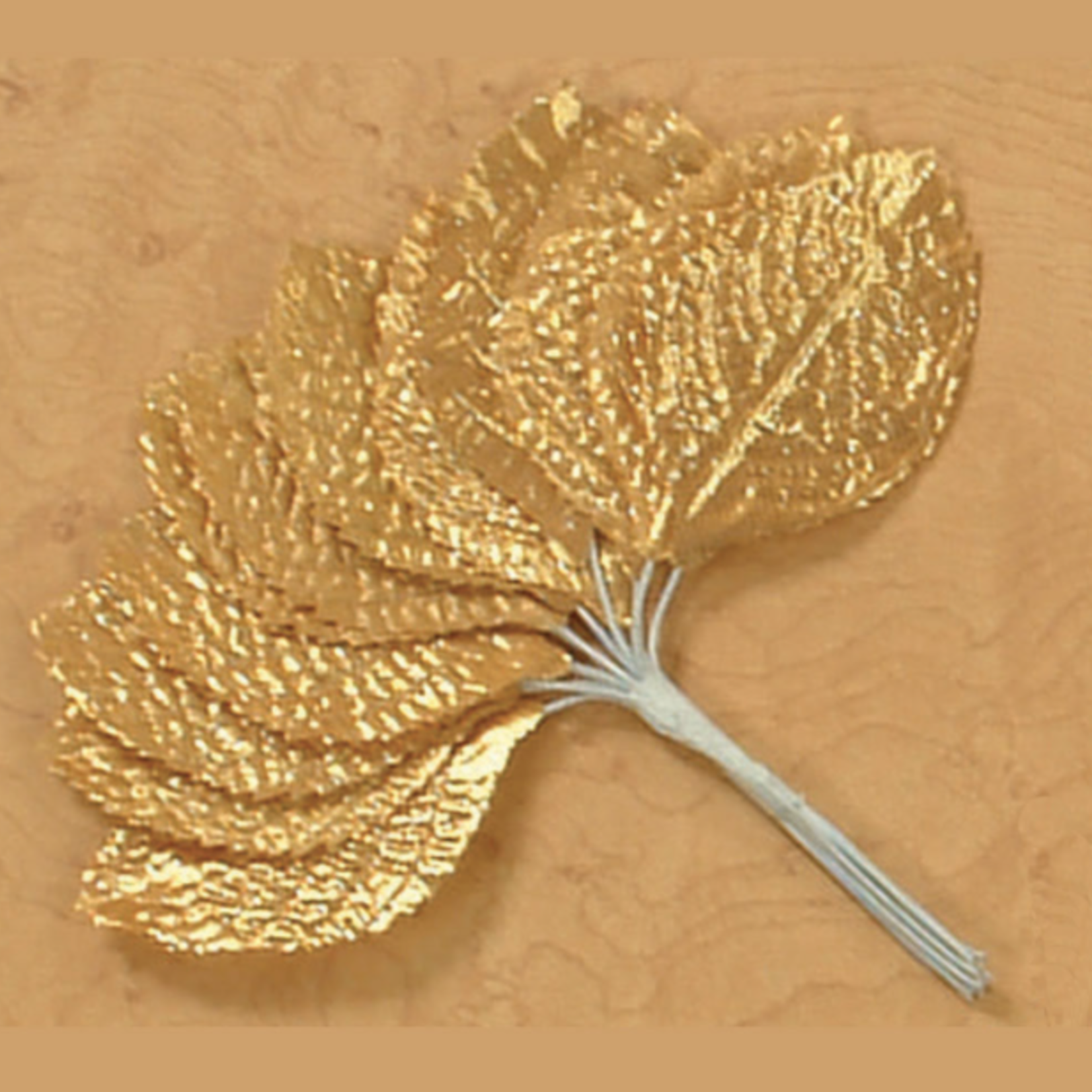 2.75in. GOLD CORSAGE LEAVES