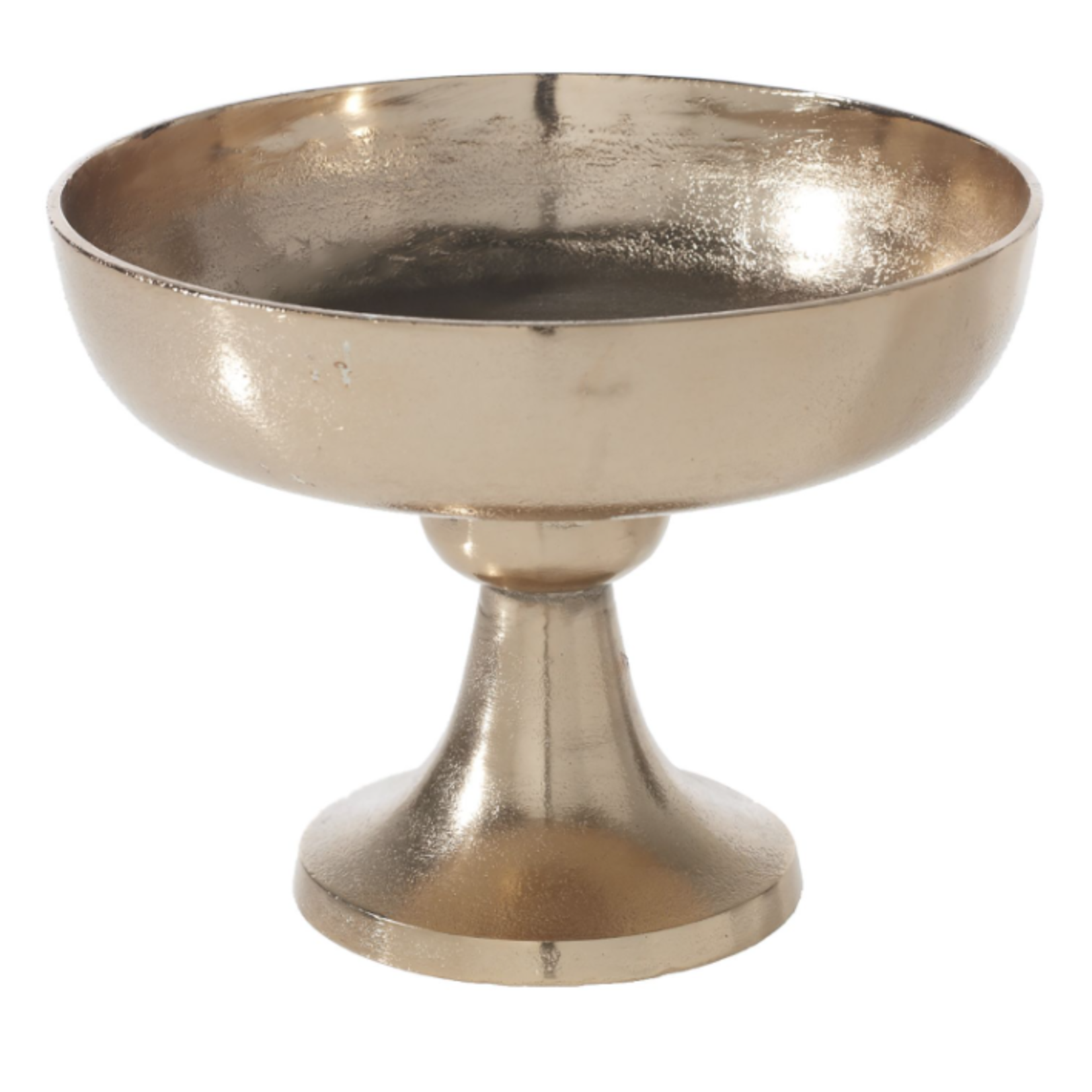 7"h x 9.5" GOLD METAL VIENNA COMPOTE