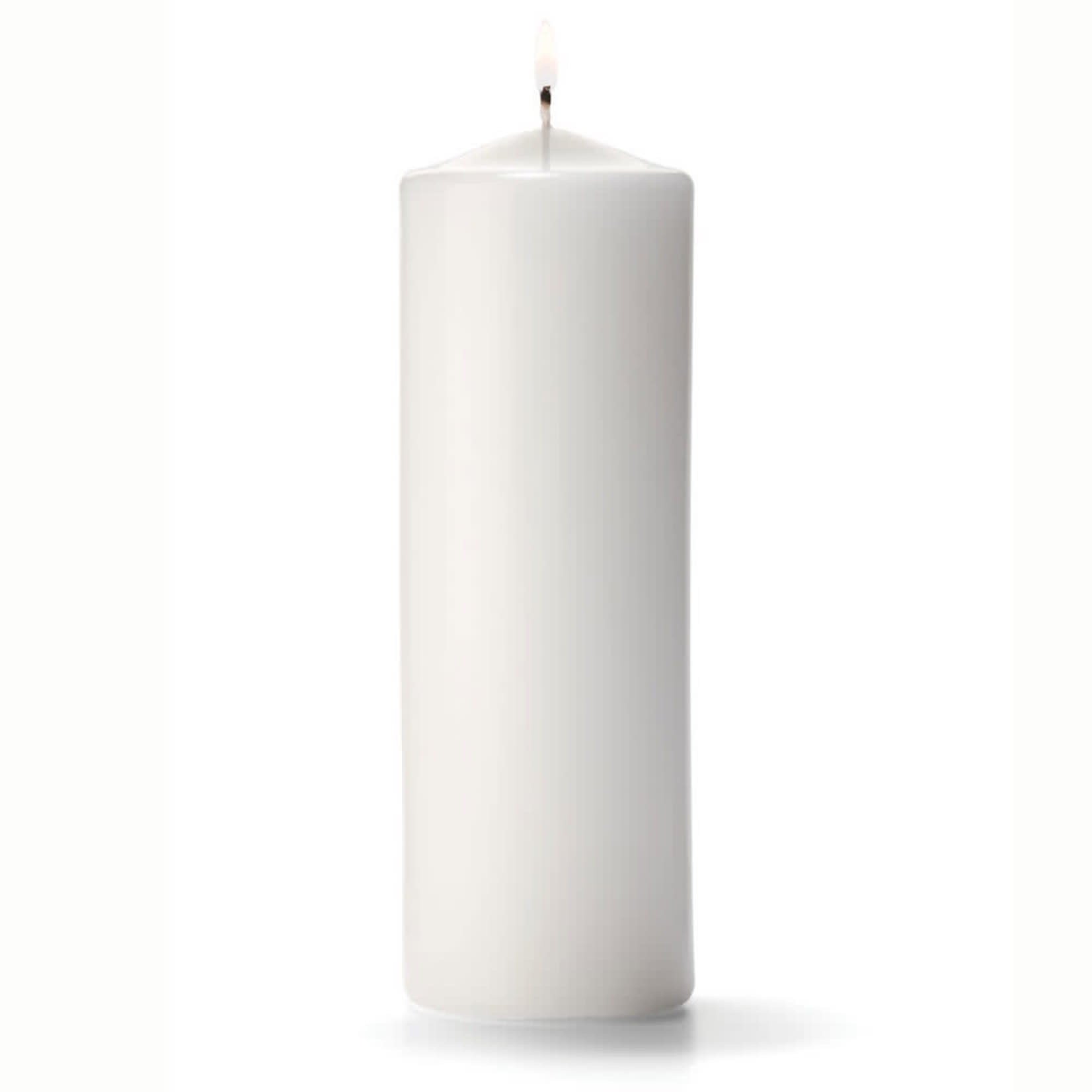 10”H X 2.8”D WHITE PILLAR CANDLE