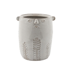 6.25"H X 4" CERAMIC LARGE FACE PLANTER, reg $14.99, 50% off