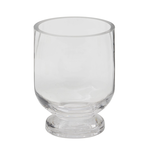 5.25”H X 3.75” GLASS HOLLIS PEDESTAL VASE