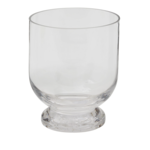 6.75”H X 5.25” GLASS HOLLIS PEDESTAL VASE