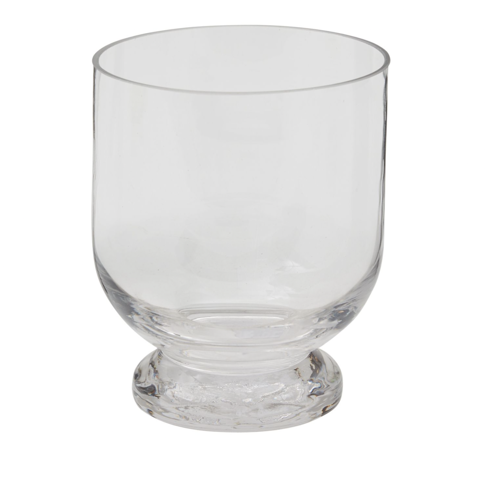 6.75”H X 5.25” GLASS HOLLIS PEDESTAL VASE