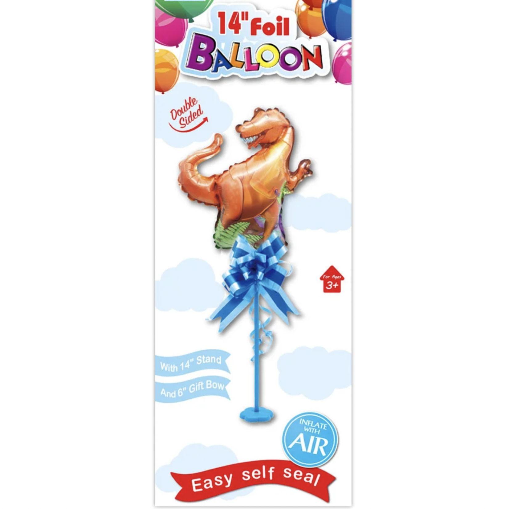 14'' FOIL DINOSAUR BALLOON WITH STAND