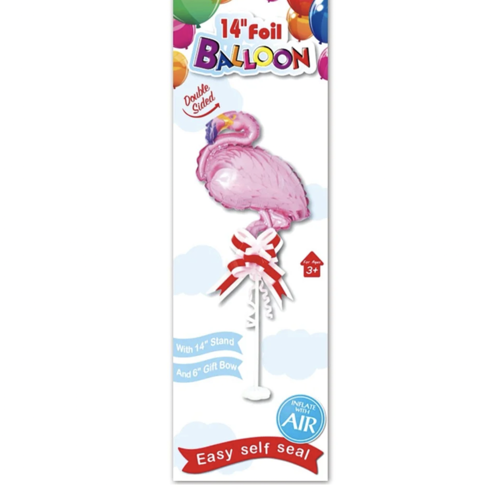 14'' FOIL BALLOON FLAMINGO ON STICK