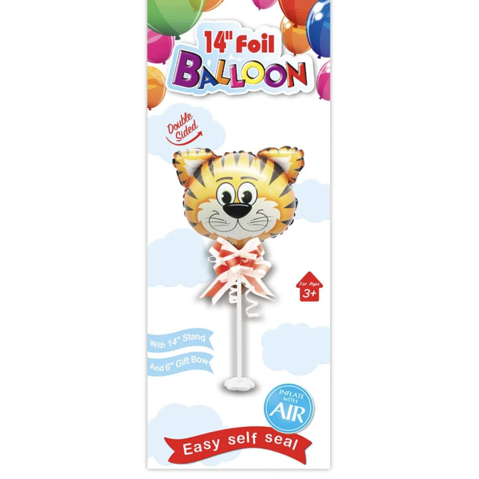 14'' FOIL BALLOON TIGER ON STAND