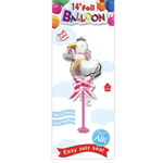 14" FOIL BALLOON STORK ON STAND reg $1.99