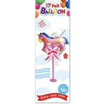 14'' FOIL BALLOON UNICORN ON STICK reg $1.99