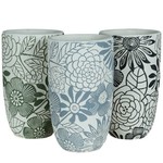 9.75"h x 5.5" ROUND FLOWER POWER POT