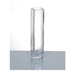 8”H X 1.5” X 1.5” SQUARE GLASS BUD VASE