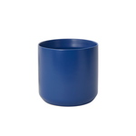 6.75”H X 7” BLUE CERAMIC KENDALL POT/VASE