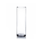 16"H X 5"D CLEAR GLASS CYLINDER VASE