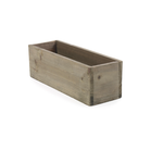 4”H X 12”L X 4” NATURAL LOW RECTANGLE WOODLAND PLANTER (AD)