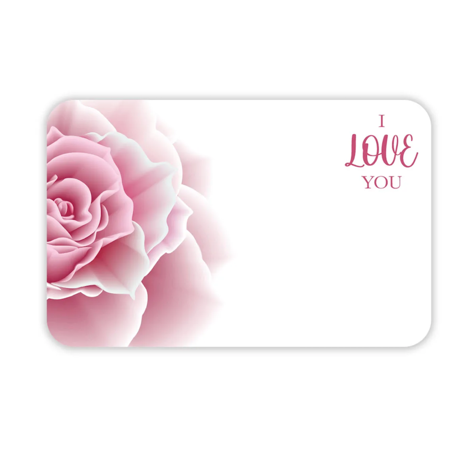 "I LOVE YOU" PINK FLOWER CAPRI CARD