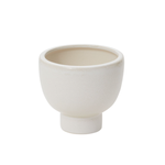 4.25"H X 4.5" WHITE CERAMIC ELIJAH COMPOTE