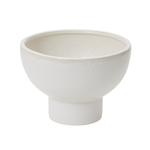 5.25”H X 7.25” WHITE CERAMIC ELIJAH COMPOTE