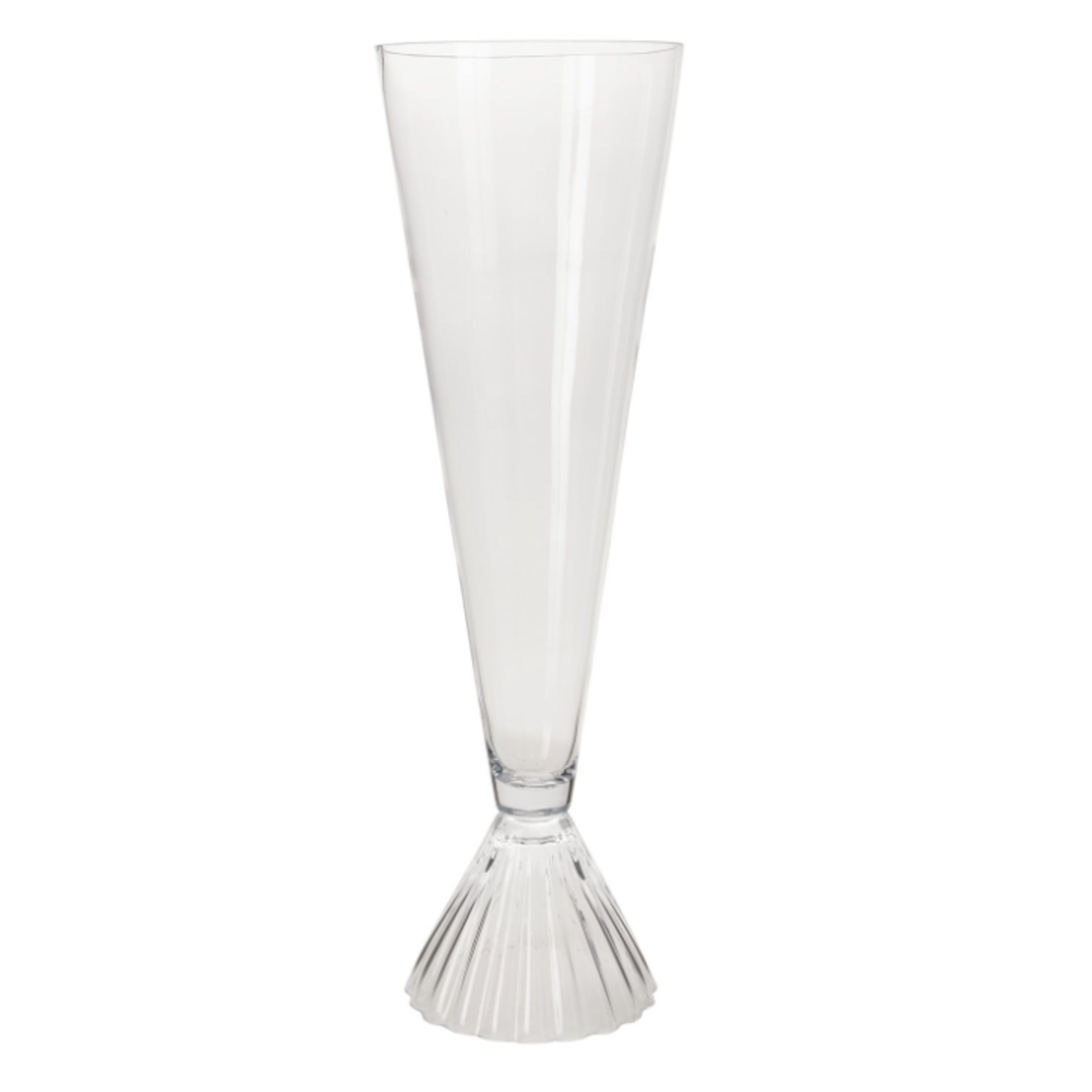 31.5”H X 9.5” GLASS SEMPLICE VASE REVERSIBLE
