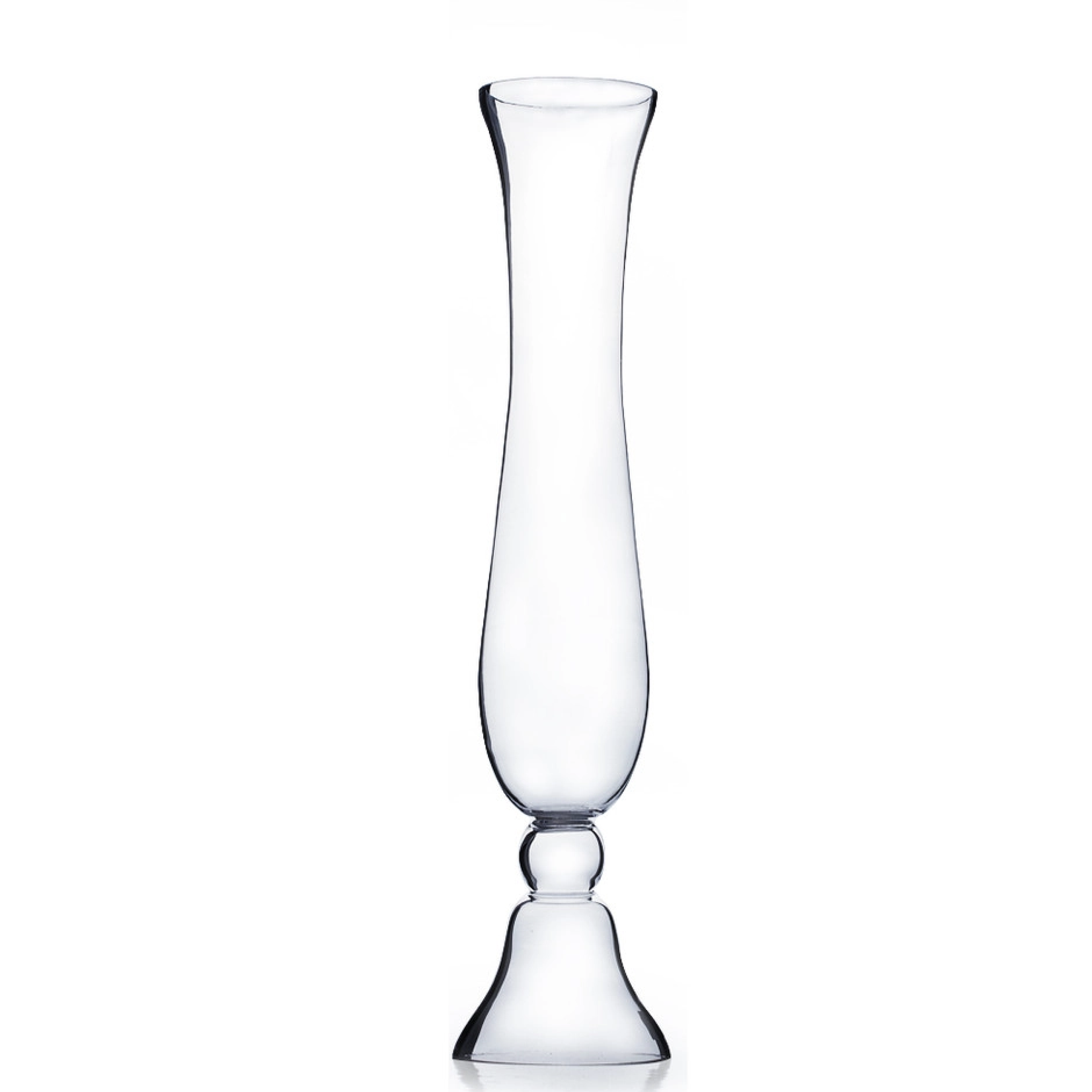 40% off was $50 now $30. 24" X 6" GLASS TRUMPET VASE
