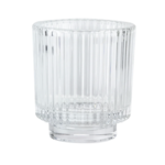 4”H X 3.75” CLEAR GLASS TEALIGHT VOTIVE CANDLE HOLDER