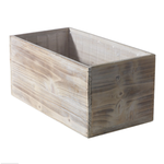 13.5”L x 6”h x 7” WHITE WASH WOODLAND PLANTER