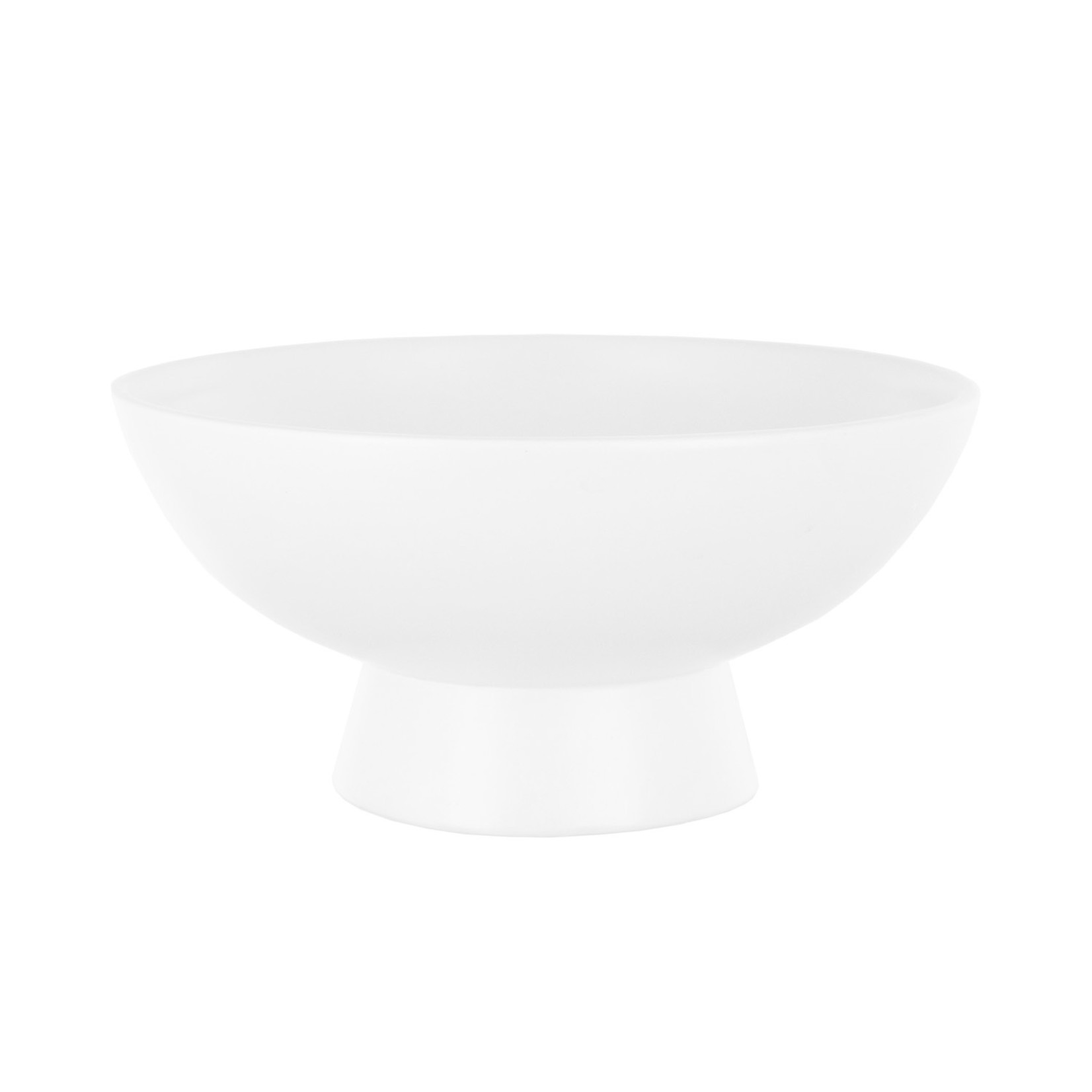4”H X 8”D WHITE DEMI CERAMIC FOOTED COMPOTE BOWL