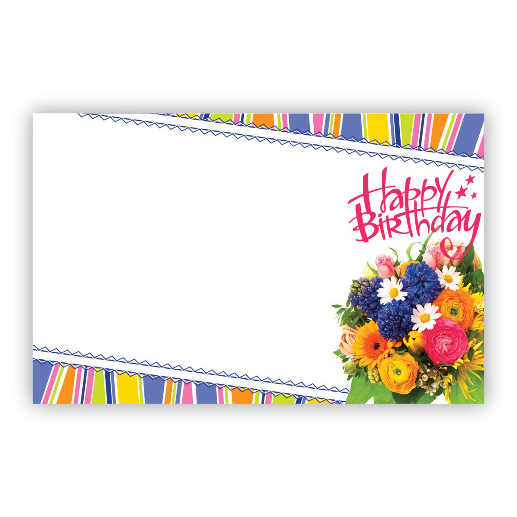 HAPPY BIRTHDAY Mixed floral with red foil sentiment