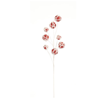 WHITE AND RED TWISTED BALL BRANCH