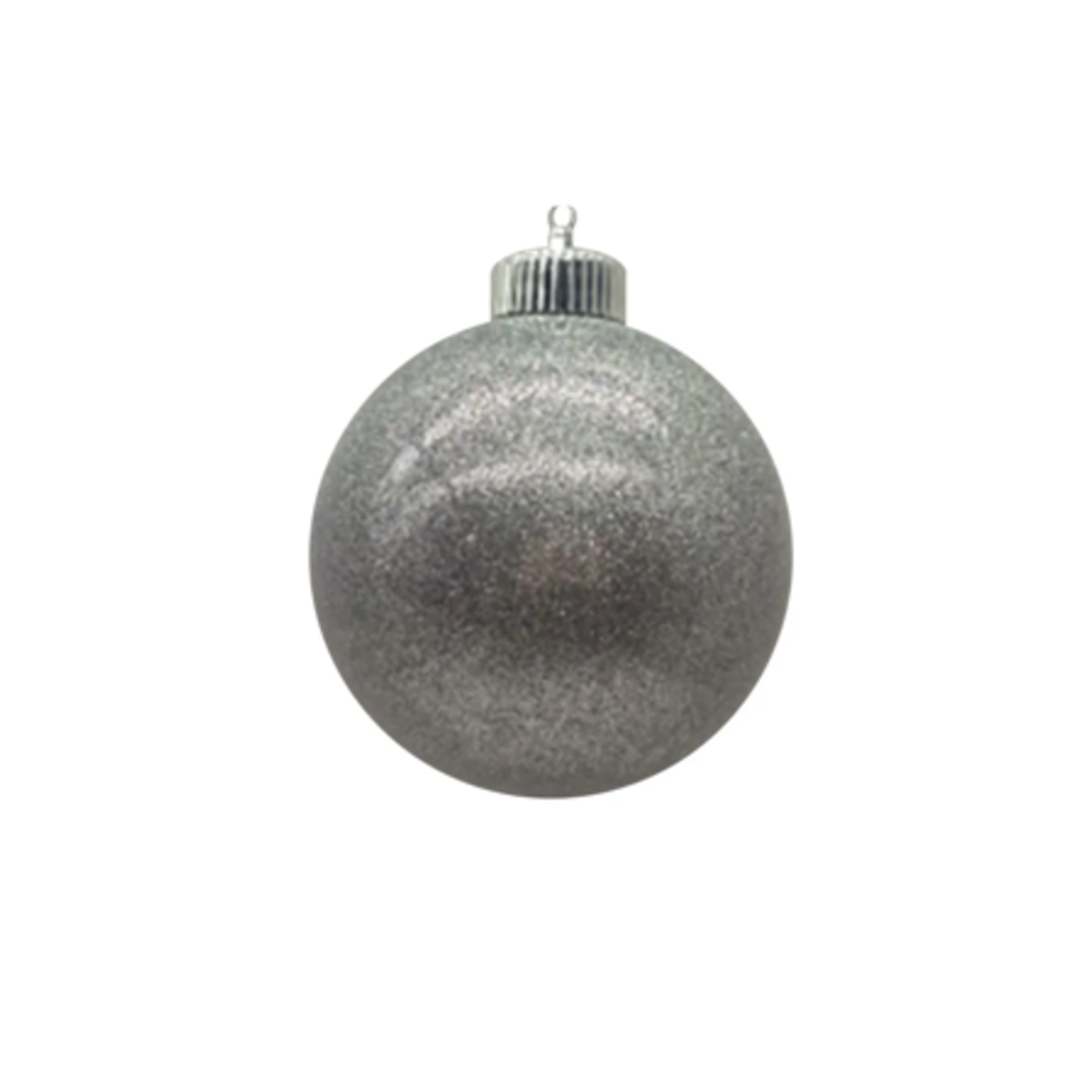 3.1" SILVER XMAS BALLS, 4 PCS,