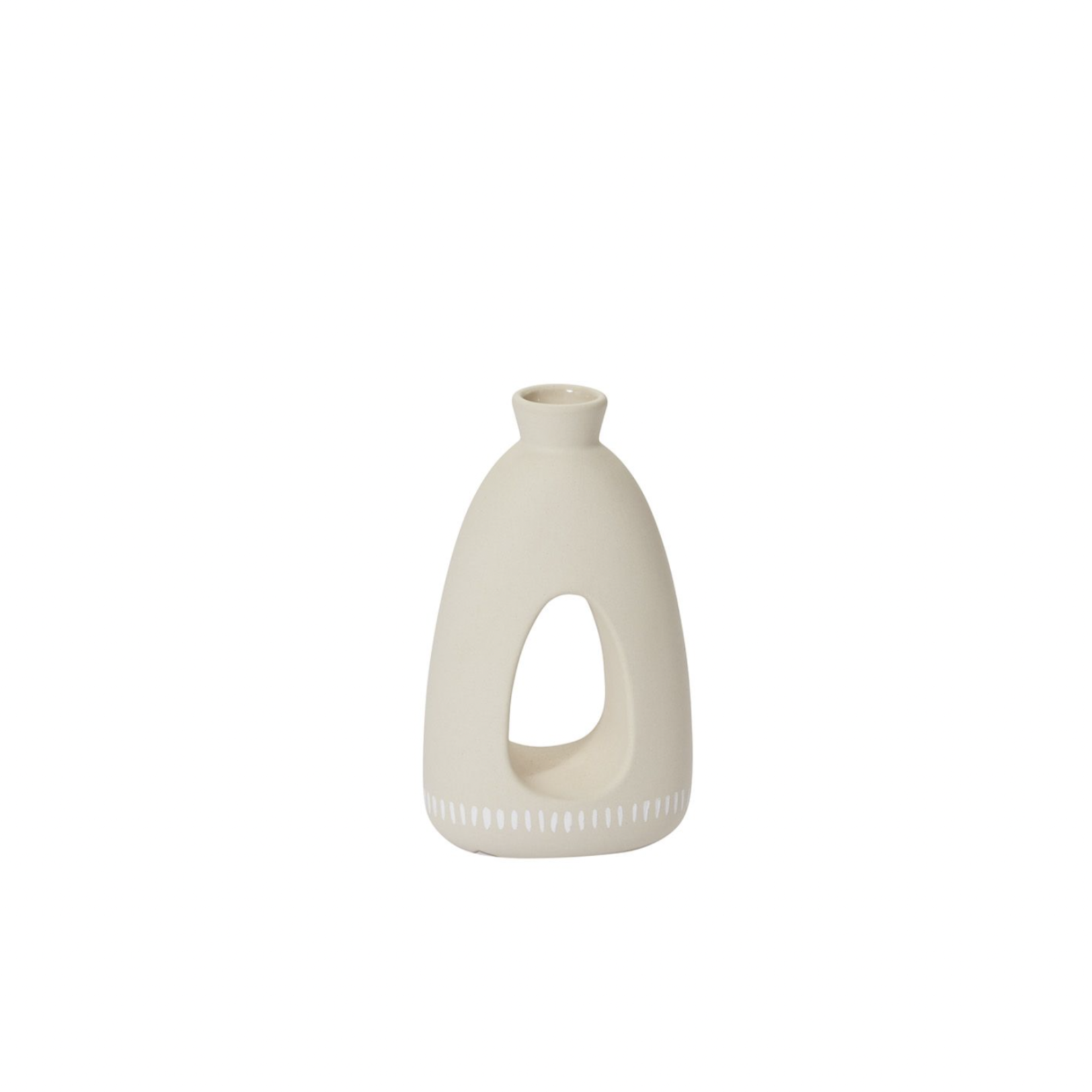6”H X 3.25” X 2” IVORY CERAMIC TOVA BUDVASE 50% off was $10.50 now $5.25