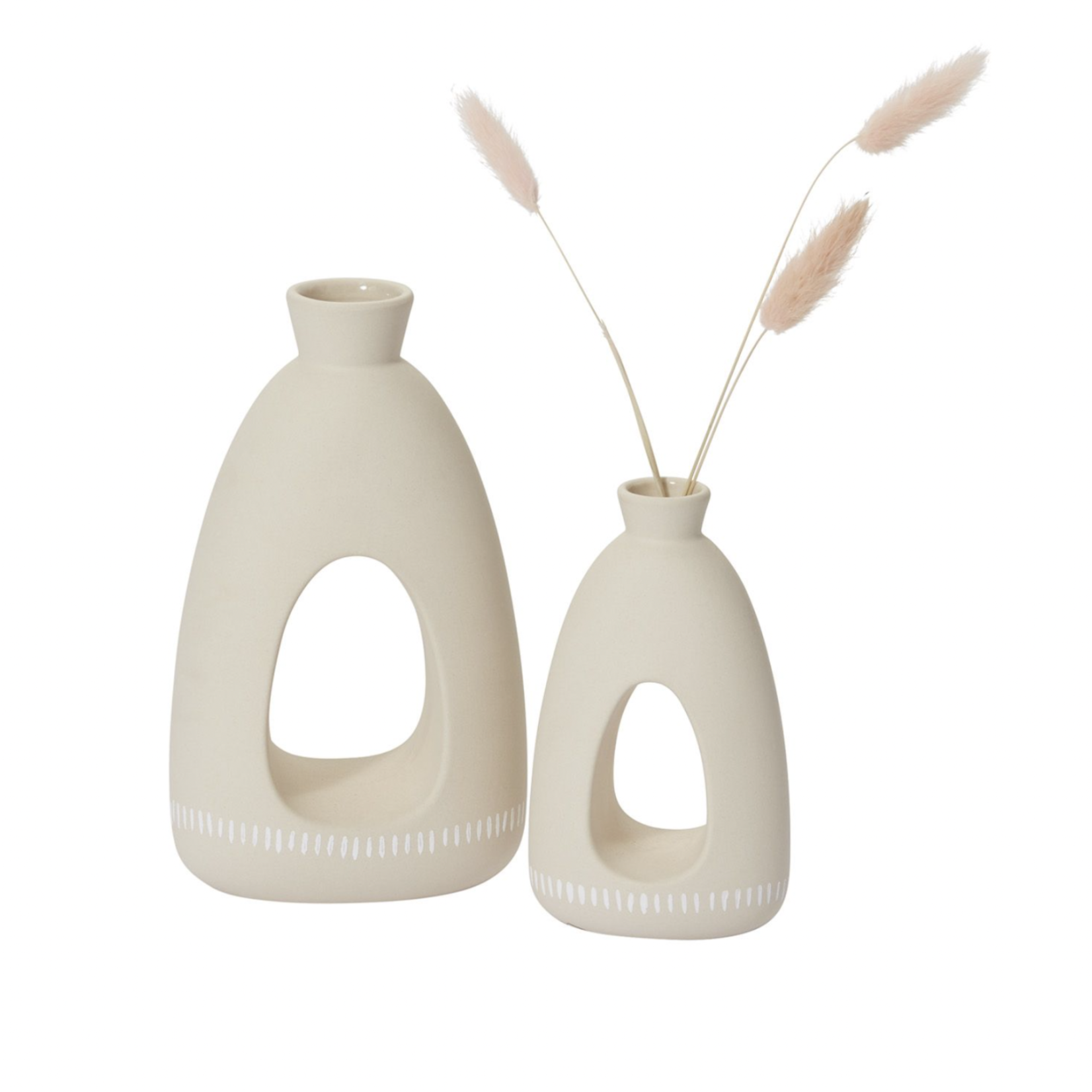 8”H X 4.5” X 3” IVORY CERAMIC TOVA BUDVASE 50% off was $17 now $8.50.