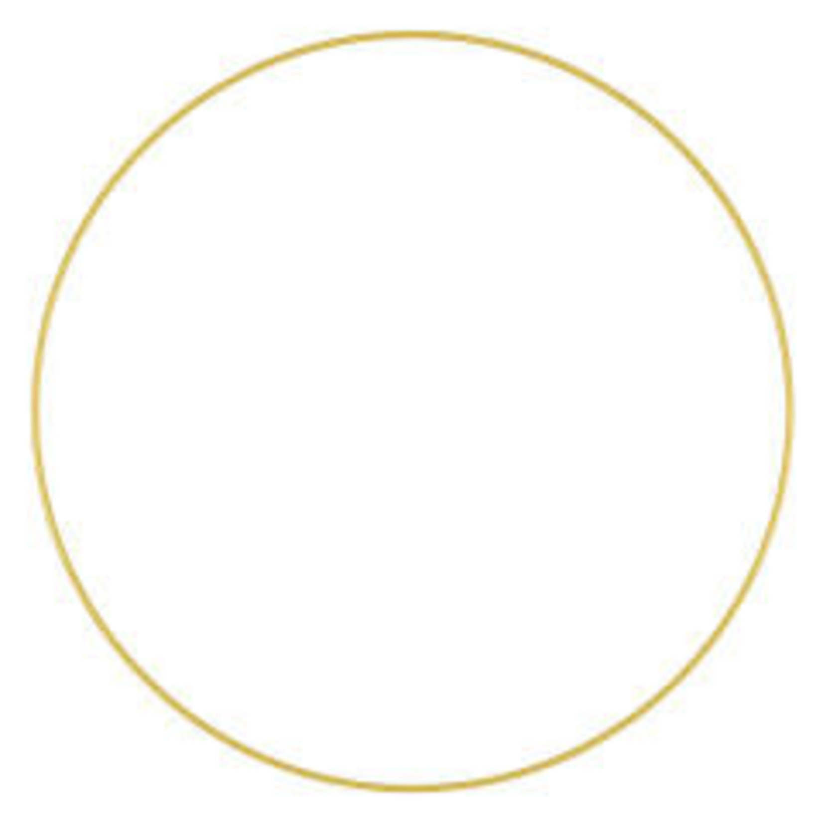 16” GOLD WIRE ROUND RING WREATH