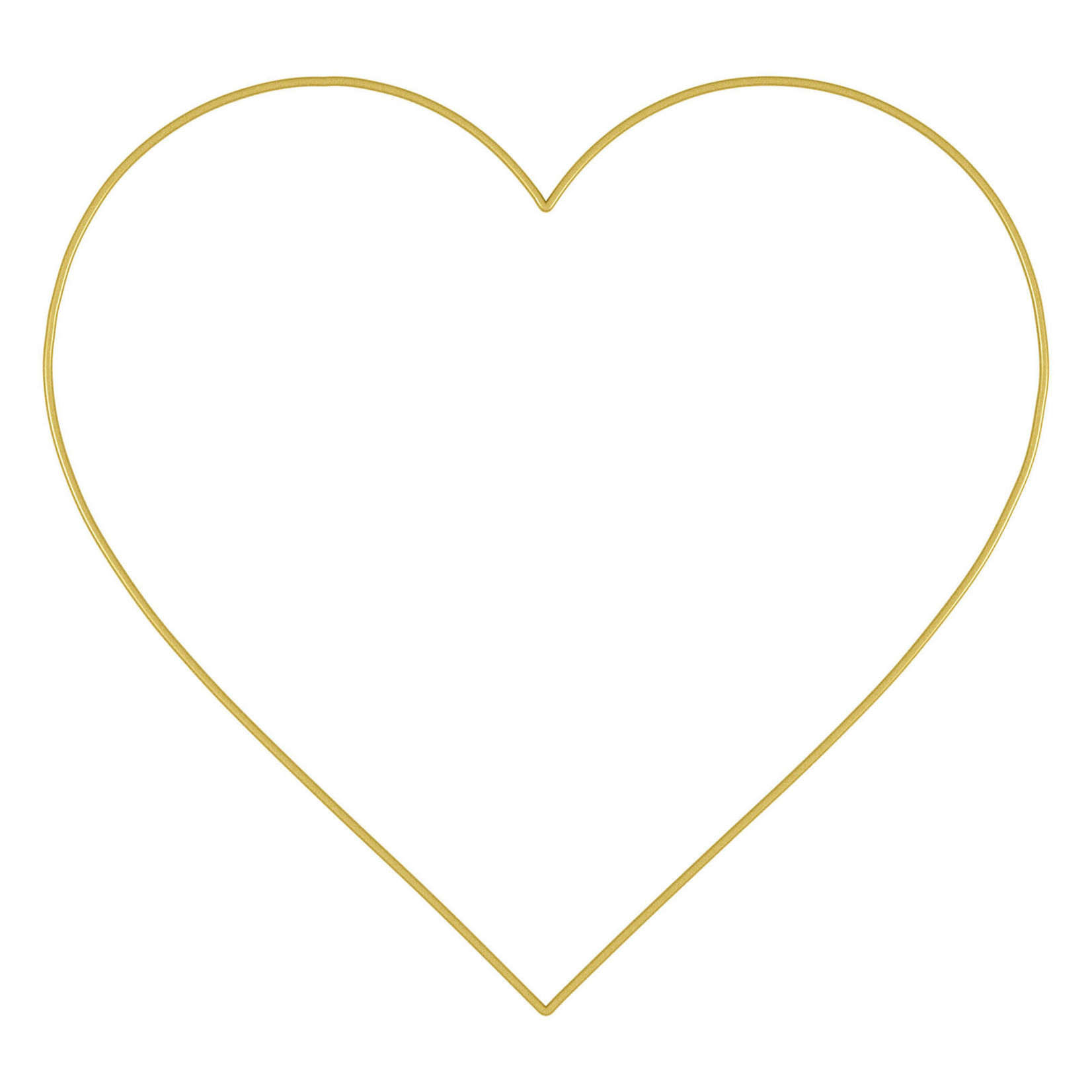 24” GOLD WIRE HEART