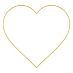 18” GOLD WIRE HEART