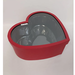 15" x 6"h RED HEART BOX WITH ACRYLIC LINER, REG $41.99