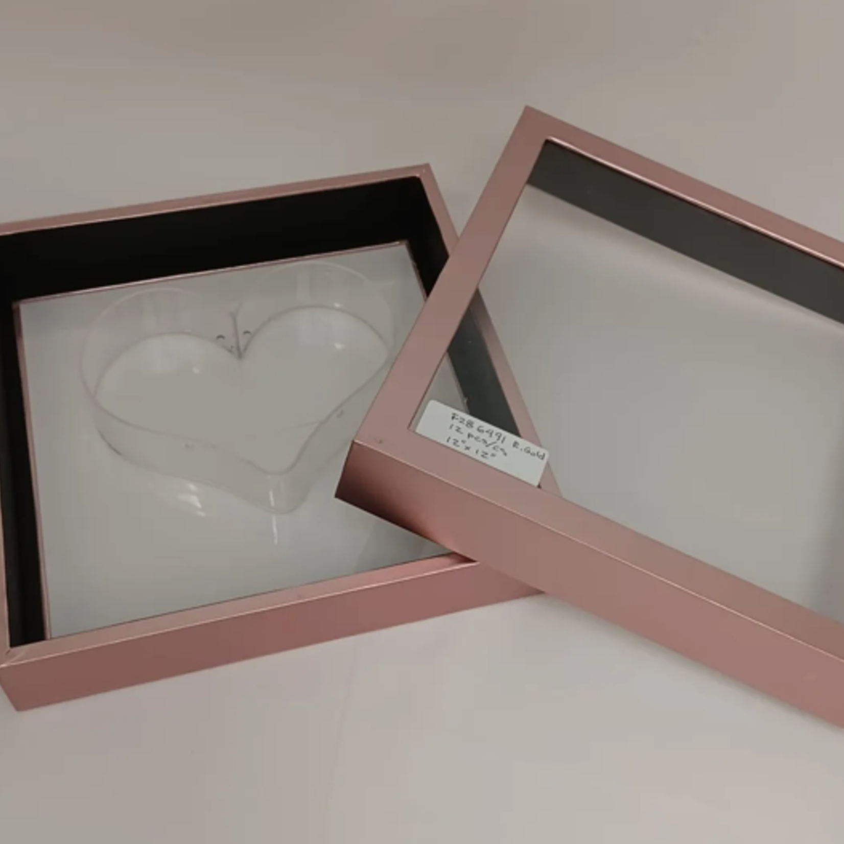 ROSE GOLD  ACRYLIC MAGNETIC SQUARE BOX, REG $39.99, 50% OFF