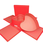 RED SQUARE BOX WITH TWO HEARTS, REG $14.99