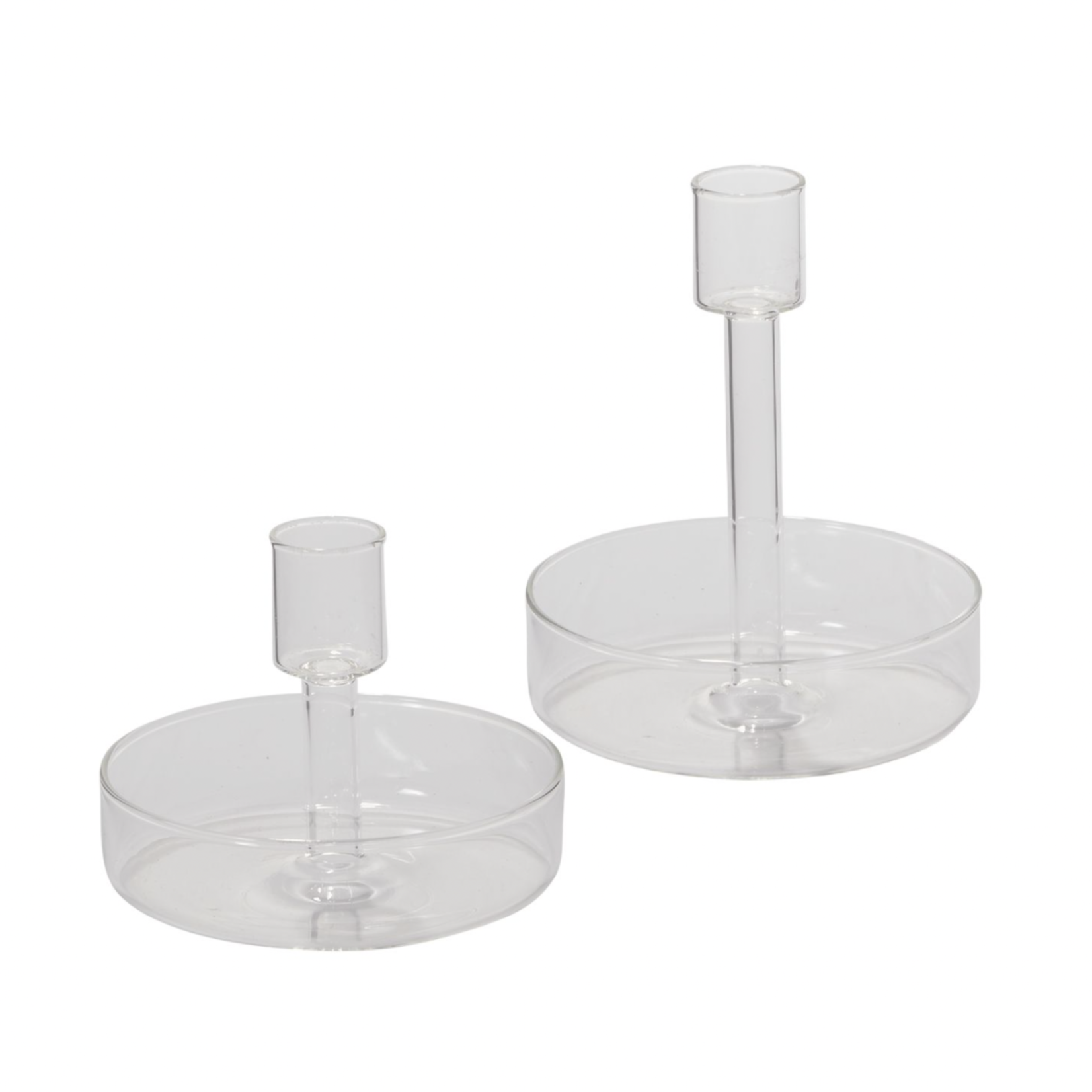5”H X 4.25” GLASS ADELINE CANDLEHOLDER (CHIMNEY NOT INCLUDED)