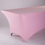 6 Ft PINK SPANDEX RECTANGLE TABLE COVER