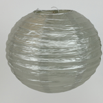 14" SILVER ROUND PAPER LANTERN