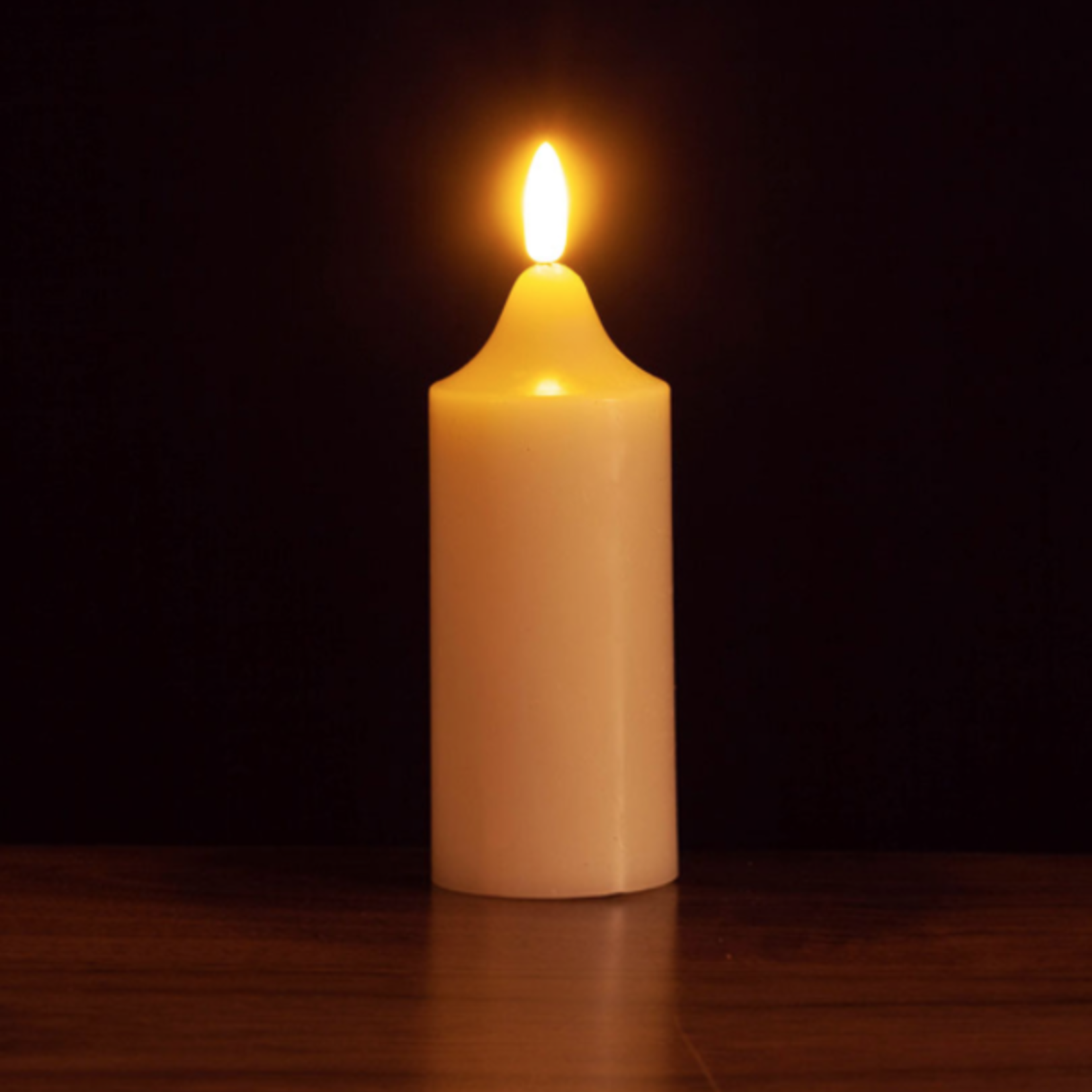 6”H X 2”D LED WAX FLICKERING IVORY CANDLE
