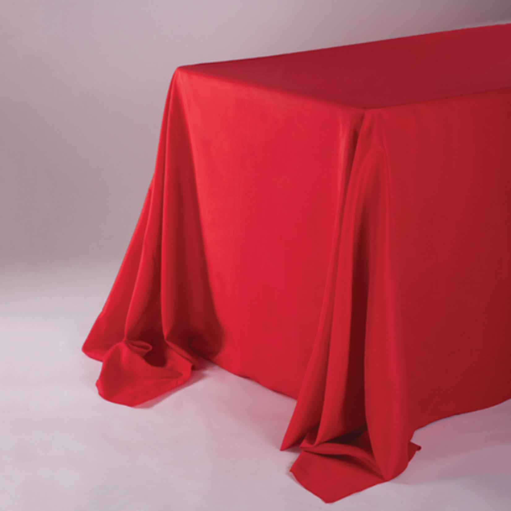 90" X 132" RED, RECTANGLE TABLE COVER