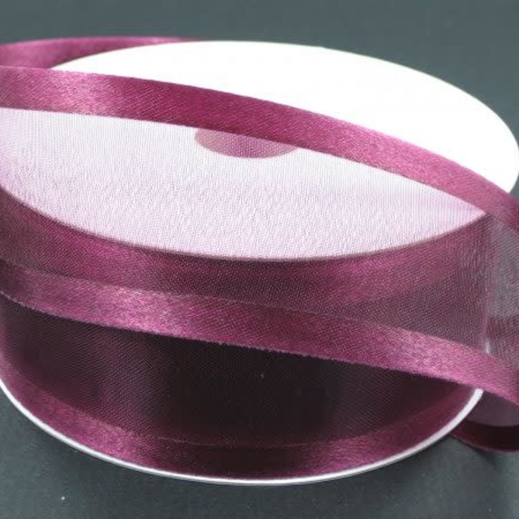 SHEER CHIFFON RIBBON SATIN EDGE 1.5"" x 25 YD BURGUNDY