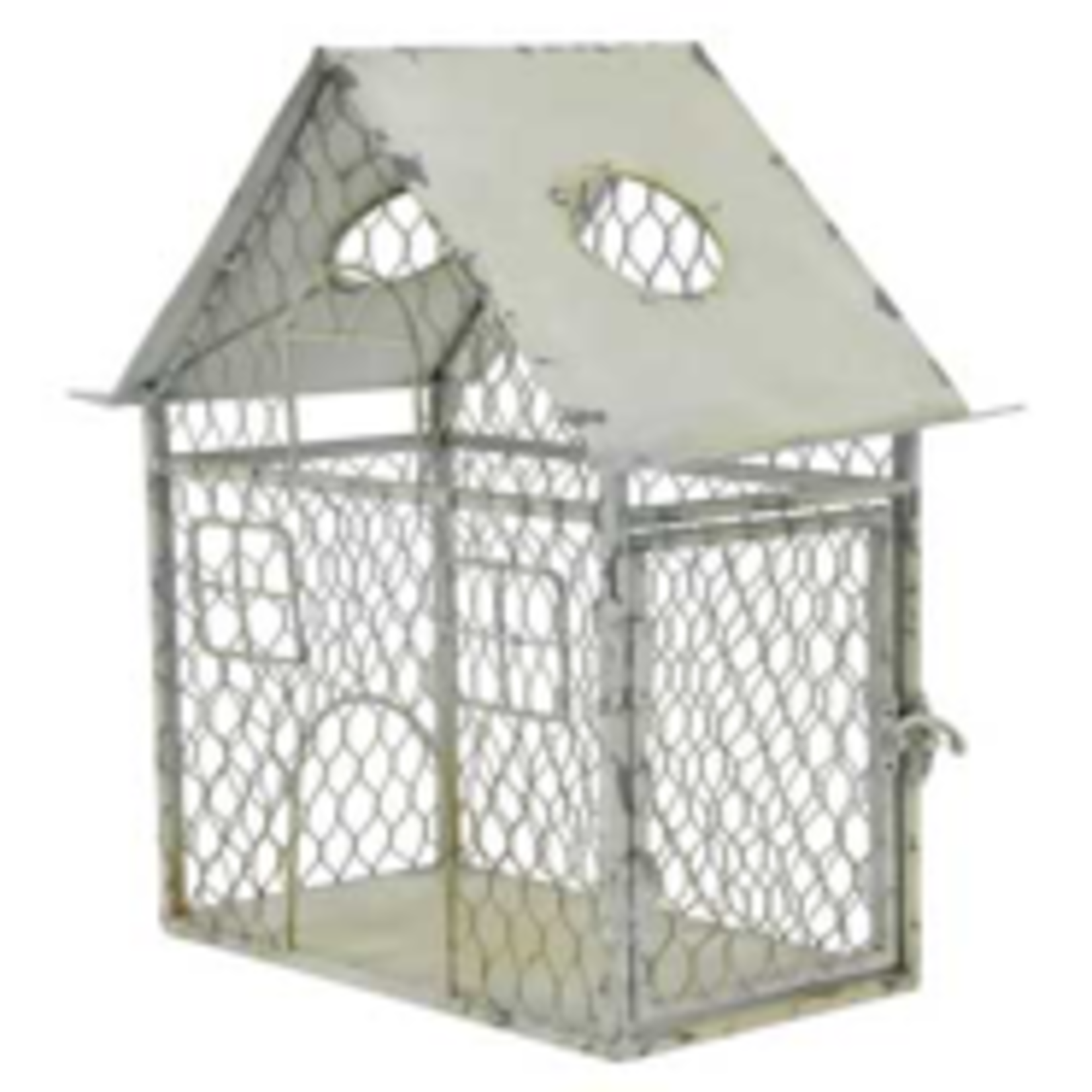 10.5"L ANTQ IVORY MTL MESH HOUSE PLNTR, REG $14.99 50% OFF