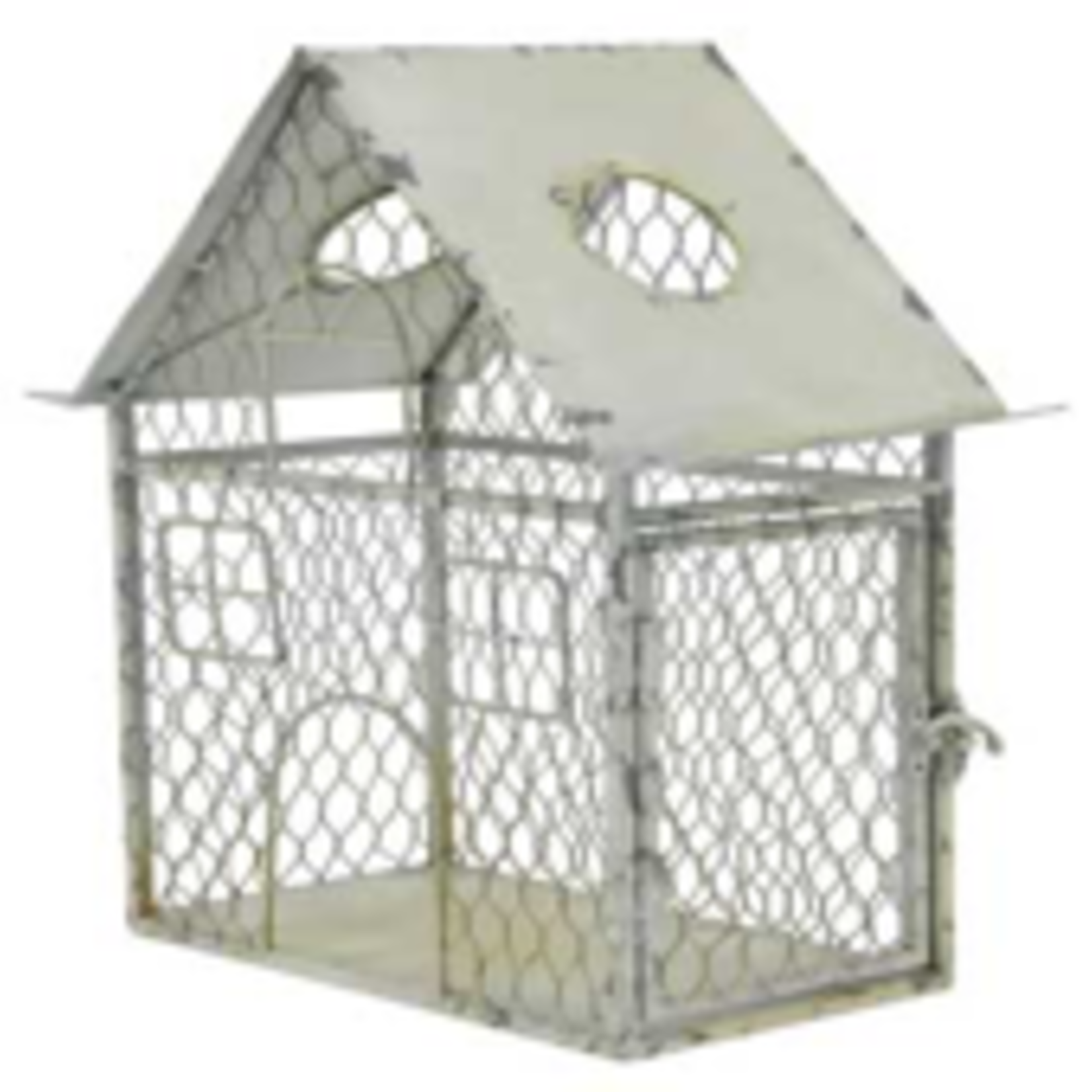 10.5"L ANTQ IVORY MTL MESH HOUSE PLNTR, REG $14.99 50% OFF