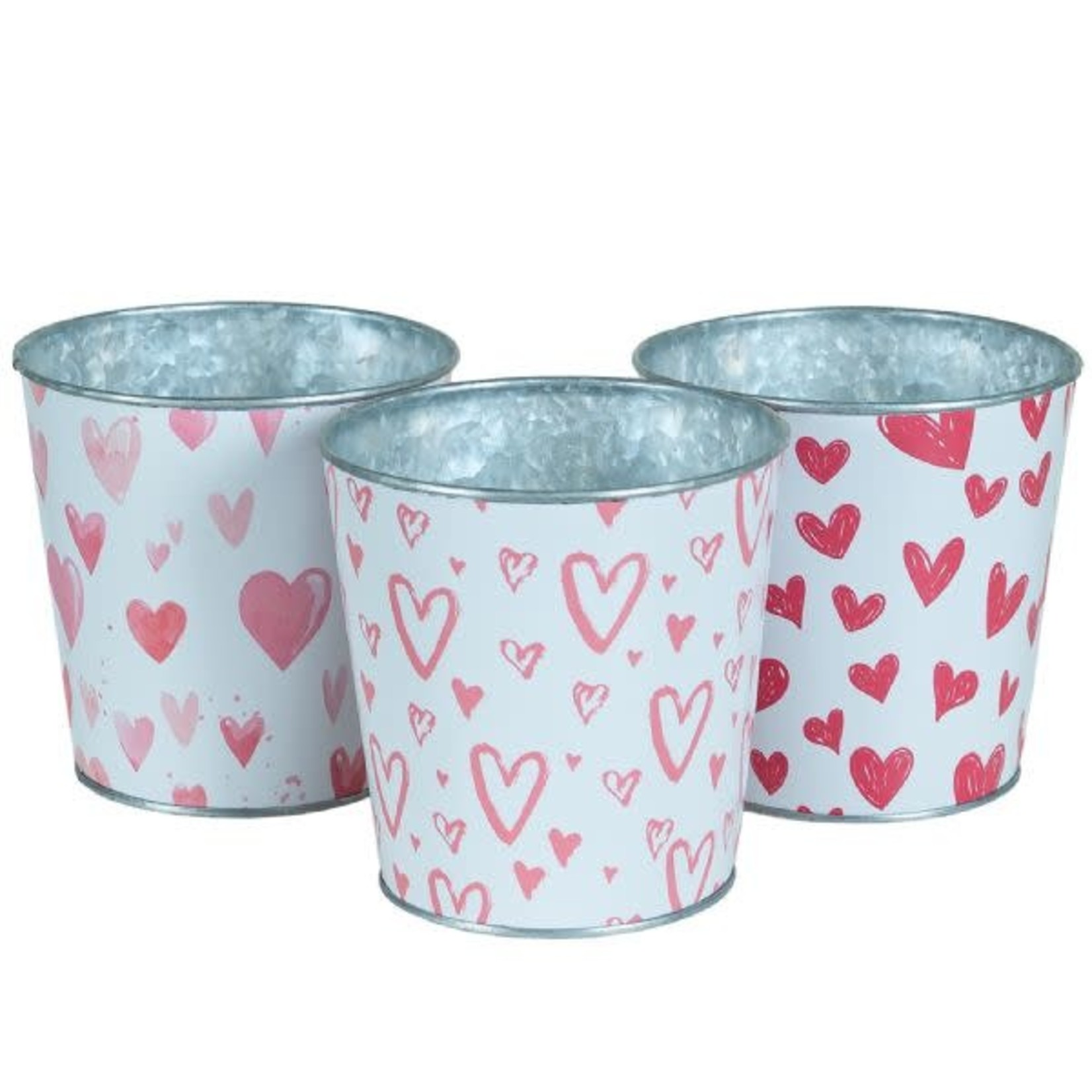 4.75" ROUND MULTI HEARTS METAL CONTAINER, REG $5.99 NO DISCOUNT
