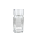 12”H X 5.5” CLEAR GLASS FLUTED LAYLA VASE