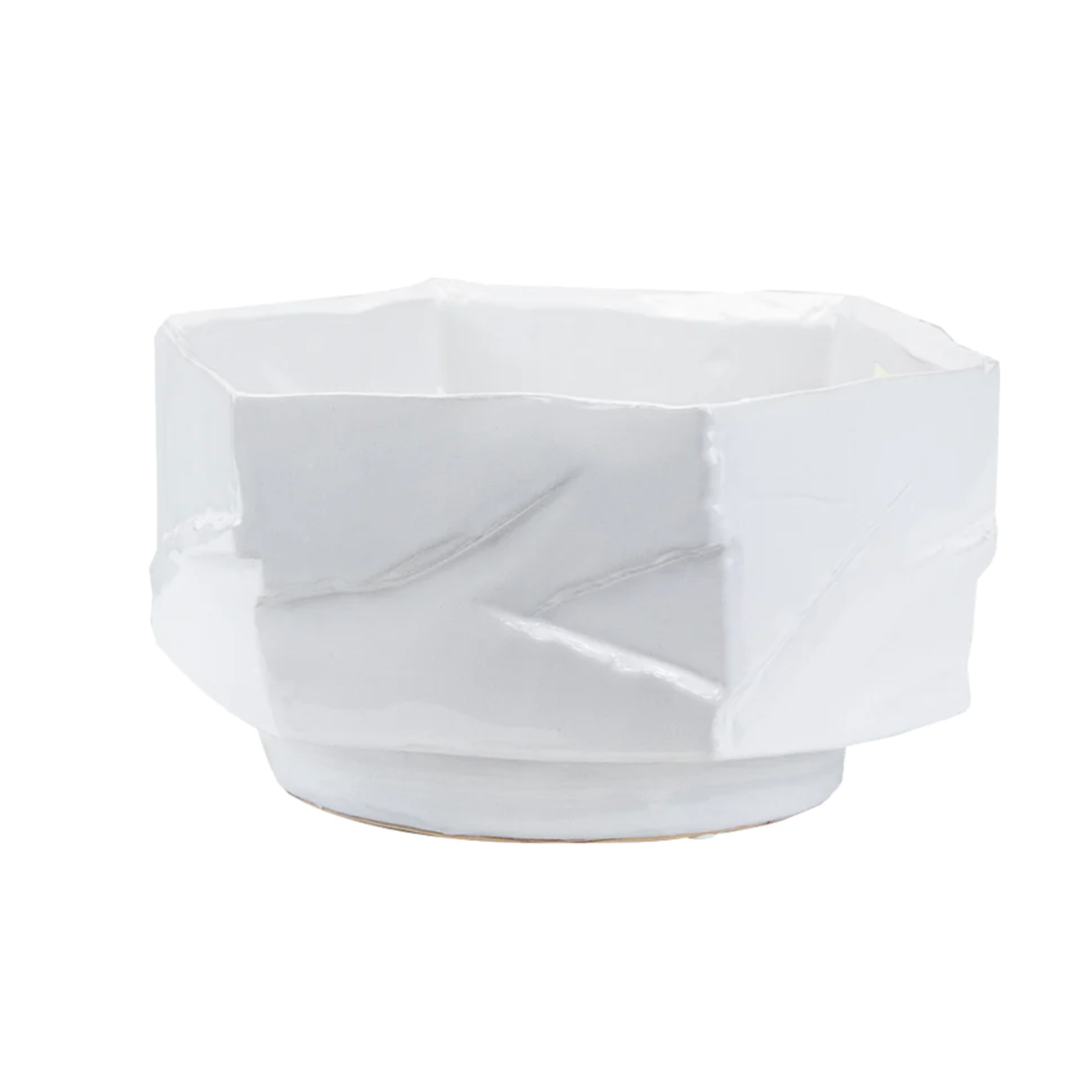4.5”H X 8.5” X 7.5” WHITER CERAMIC ASTRO PLANTER 50% off was $24 now $12.