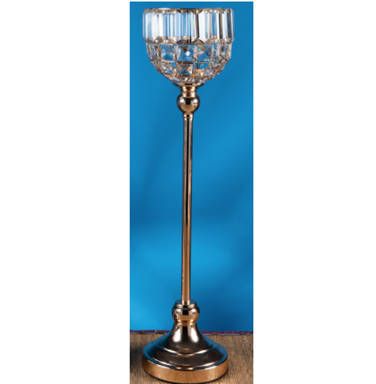 25" CRYSTAL BOWL CANDLE HOLDER STAND QUALITY WHOLESALE