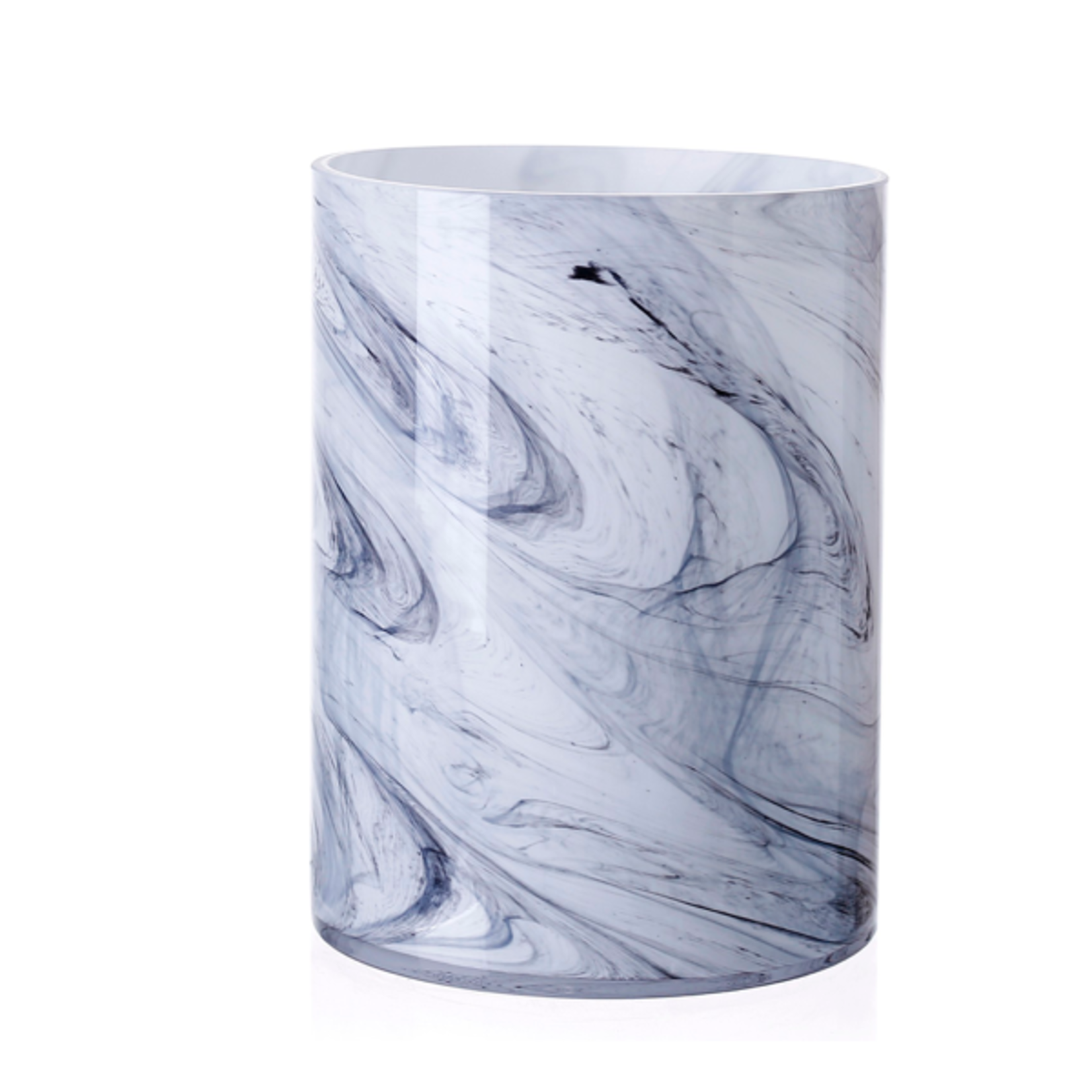 8"h x 6" MARBLE LIKE GLASS CYLINDER