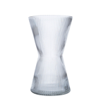 12”H X 7” GLASS FLUTED GATHERING VASE